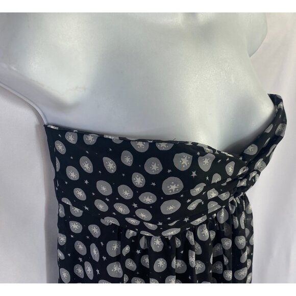 Anthropologie Corey Lynn Calter Black Polka Dot Mini Dress Strapless - Picture 6 of 10